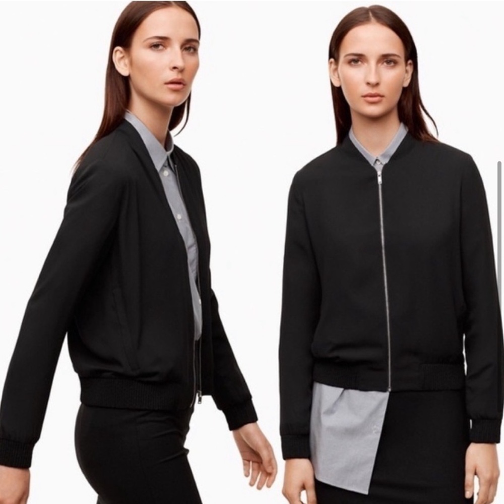 NWOT Aritzia Babaton Gilroy Thin Bomber Jacket Size Medium in Olive Green